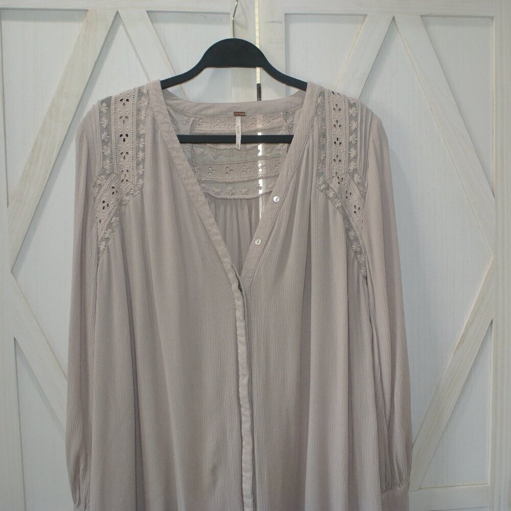 Free People Courtney's Victorian Shirt Dress - Picture 6 of 12